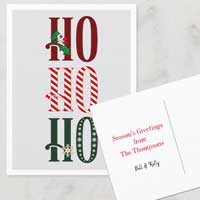 HO HO HO Holiday Postcard