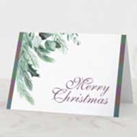 Holiday Greenery and Non-Traditional Color Scheme - Folded Card