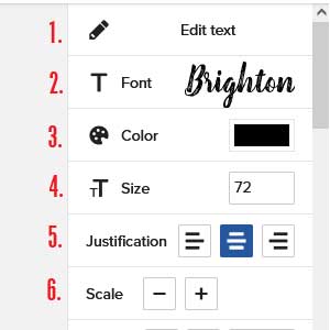 text options in the Zazzle design tool
